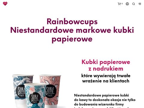 Rainbowcups.pl - kubki papierowe z logo