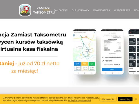 Zamiasttaksometru.pl - aplikacja dla taxi