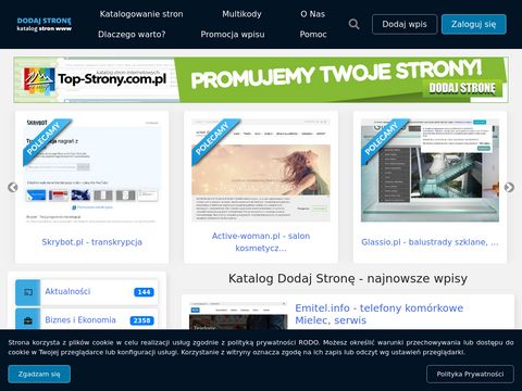 Dodaj-strone.com.pl reklama dla twojej strony