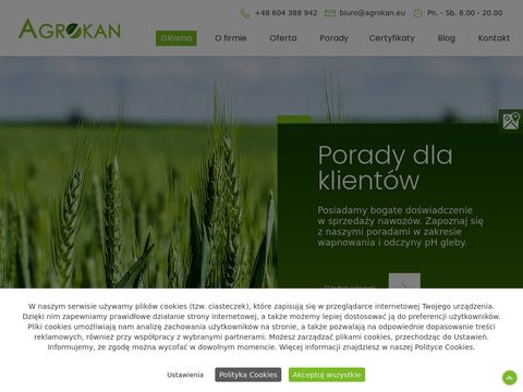 Agrokan.eu - wapno rolnicze