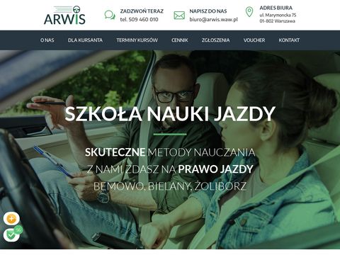 Arwis nauka jazdy Warszawa