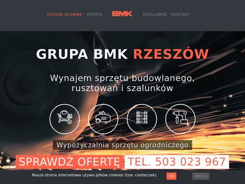 Bmk.rzeszow.pl - wynajem sprzętu budowlanego