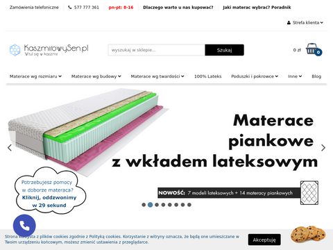 Kaszmirowysen.pl - materace na wymiar