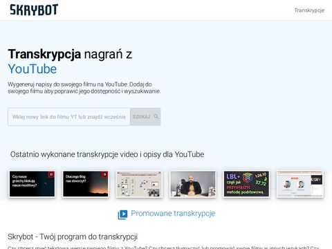 Skrybot.pl - tłumaczenie filmów YouTube