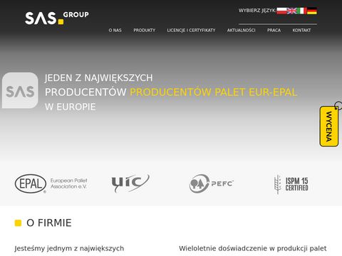 Producent euro palet - saspalety.pl