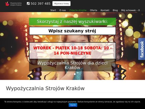 Strojeprzebrania-krakow.pl wypożyczalnia