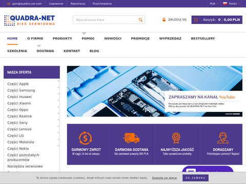 Gsm.quadra-net.pl części do telefonów