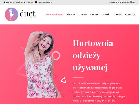 Du-et.pl hurtownia odzieży używanej Olsztyn