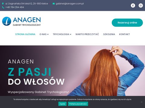 Anagen.com.pl trycholog Kielce