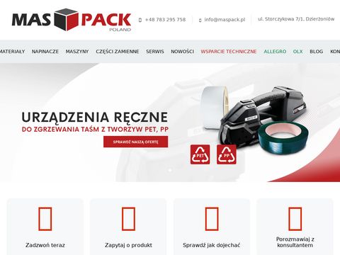 Maspack.pl - niszczarki do taśm PP