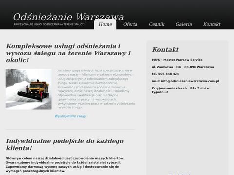 MWS - profesjonalne odśnieżanie Warszawa