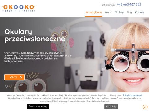 Okooko.com.pl salon optyczny dla dzieci Łódź