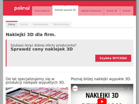 Nalepki3d.pl naklejki wypukłe