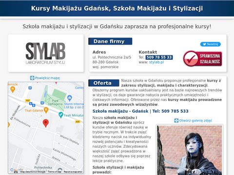 Stylab.pl szkoła wizażu w Gdańsku