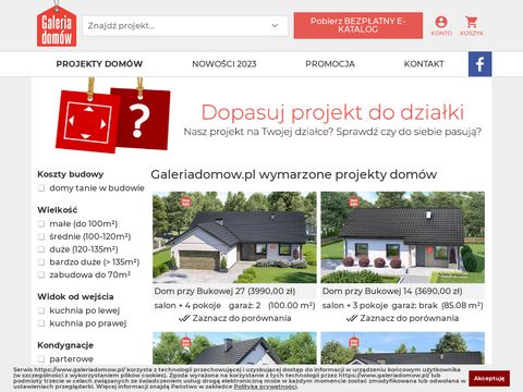 Galeriadomow.pl projekty domów