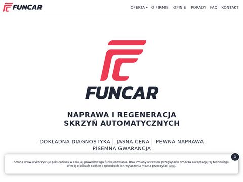 Funcar.com.pl naprawa automatycznych skrzyń biegów