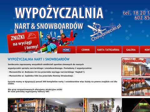 Chowaniecski.pl wypożyczalnia nart Murzasichle