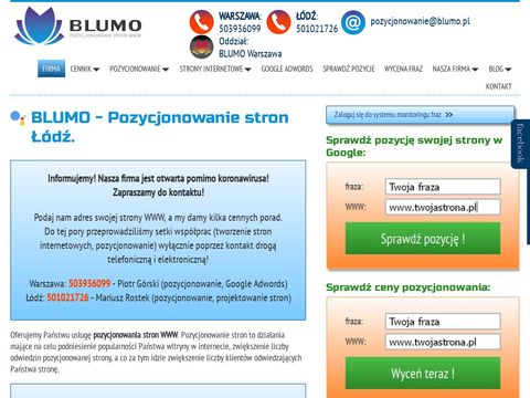 Blumo.pl pozycjonowanie stron