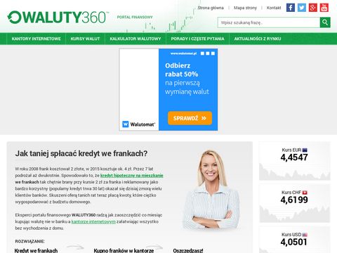 Waluty360.pl kursy w kantorach