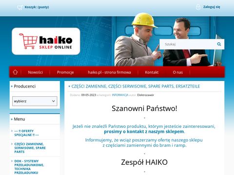 Sklep.haiko.pl spare parts, części serwisowe, Crawford