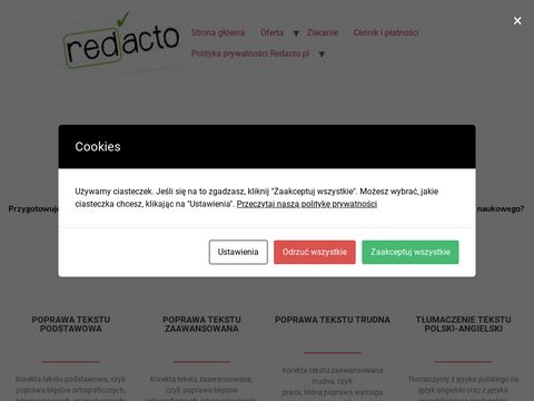 Redacto.pl korekta tekstów
