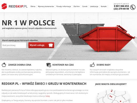 Redskip.pl wywóz gruzu i nie tylko