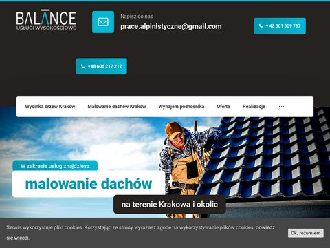 Balance.net.pl malowanie dachów Kraków