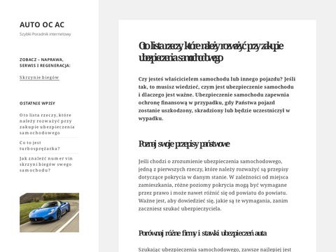 Auto-ocac.pl - Ubezpieczenia OC i AC poradnik