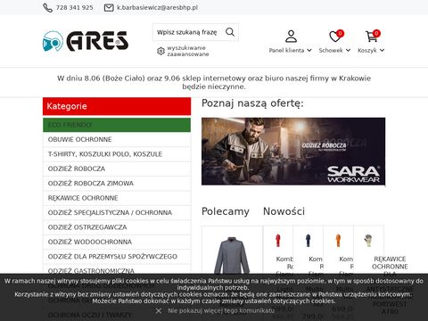 Ares.com.pl sklep BHP