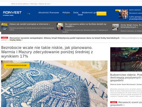 Adinvest.com.pl wiadomości gospodarcze