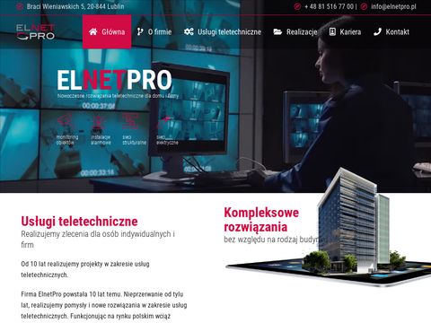 Elnetpro.pl instalacje Lublin sieci i monitoring