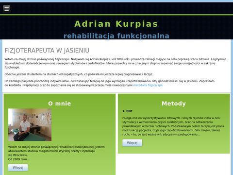 Adrian Kurpias usługi fizjoterapeutyczne
