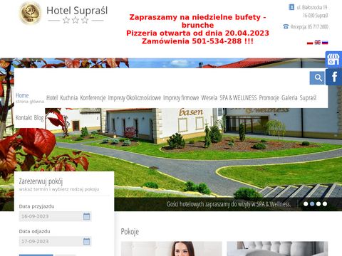 Hotelsuprasl.com sala weselna