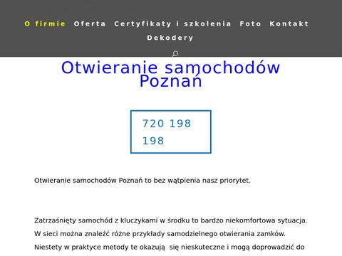 Otwieranieaut24h.pl - otwieranie samochodów Poznań