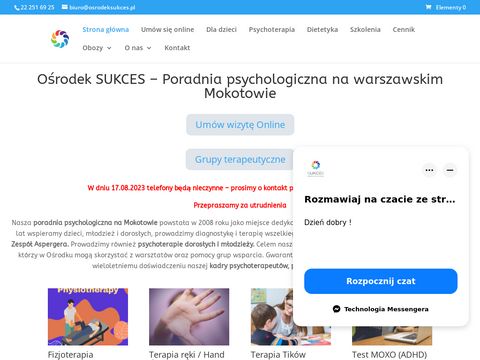Osrodeksukces.pl diagnoza fas Warszawa