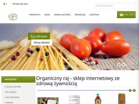 Organicznyraj.pl jedzenie ekologiczne